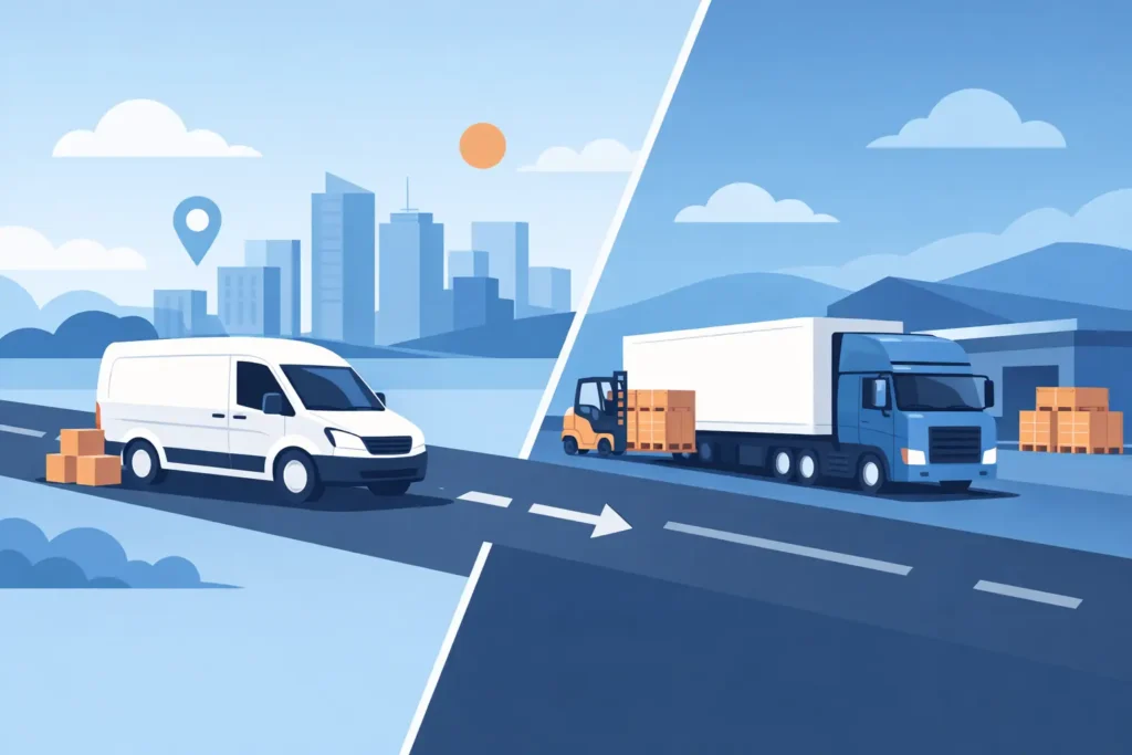 Dedicated Van vs Groupage Road Freight