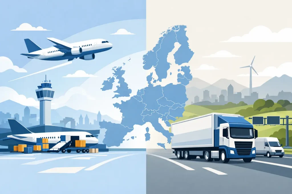 Air Freight vs Road Freight Within Europe
